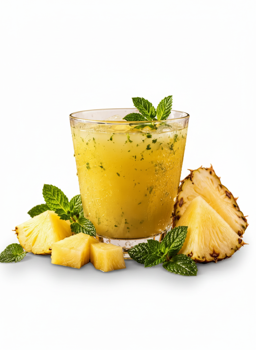 Suco de Abacaxi com Hortelã